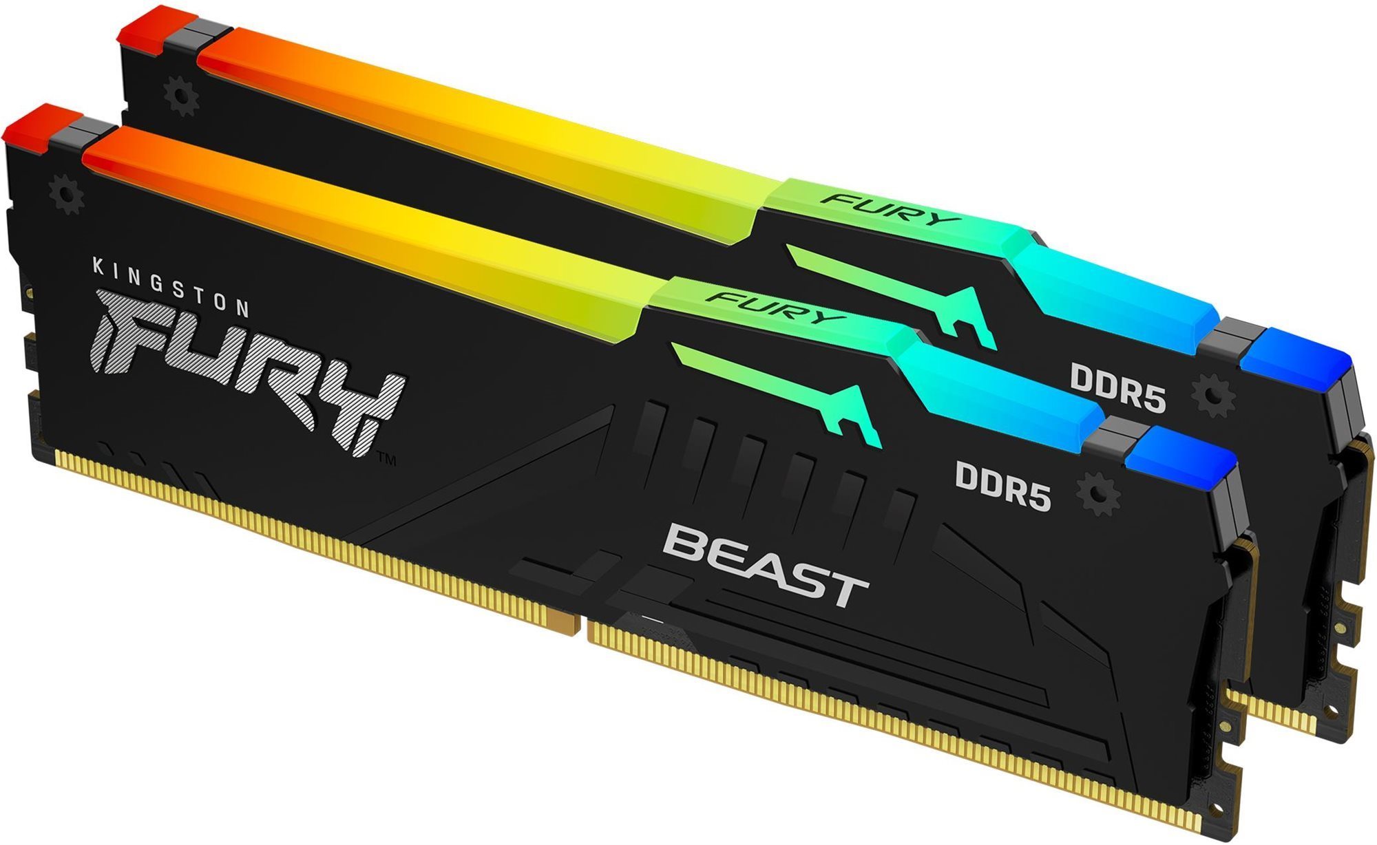 RAM memória Kingston FURY 16GB KIT DDR5 4800MHz CL38 Beast Black RGB