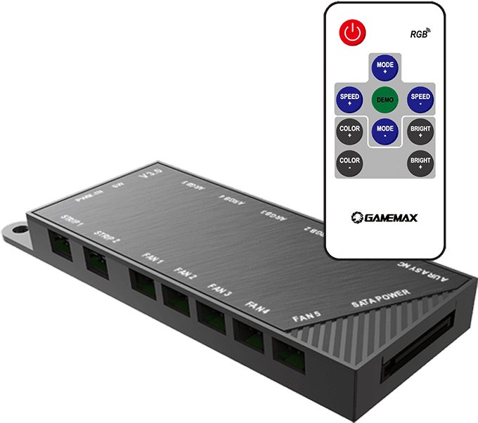 RGB tartozék GameMax Remote PWM+ARGB HUB V3.0