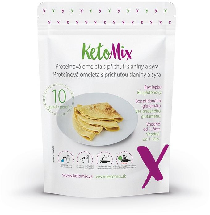 Tartós élelmiszer KetoMix Sajtízű protein omlett 250 g (10 adag)