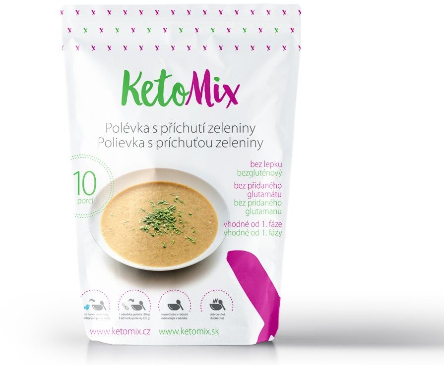 Tartós élelmiszer KetoMix Zöldségízű protein leves 250 g (10 adag)
