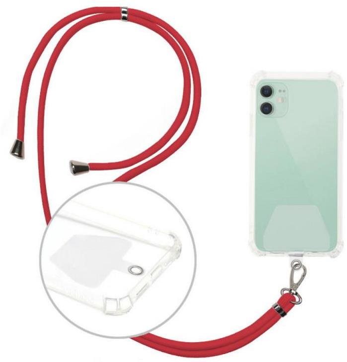 Telefon tok CPA Univerzális nyakpánt telefonhoz hátlappal piros