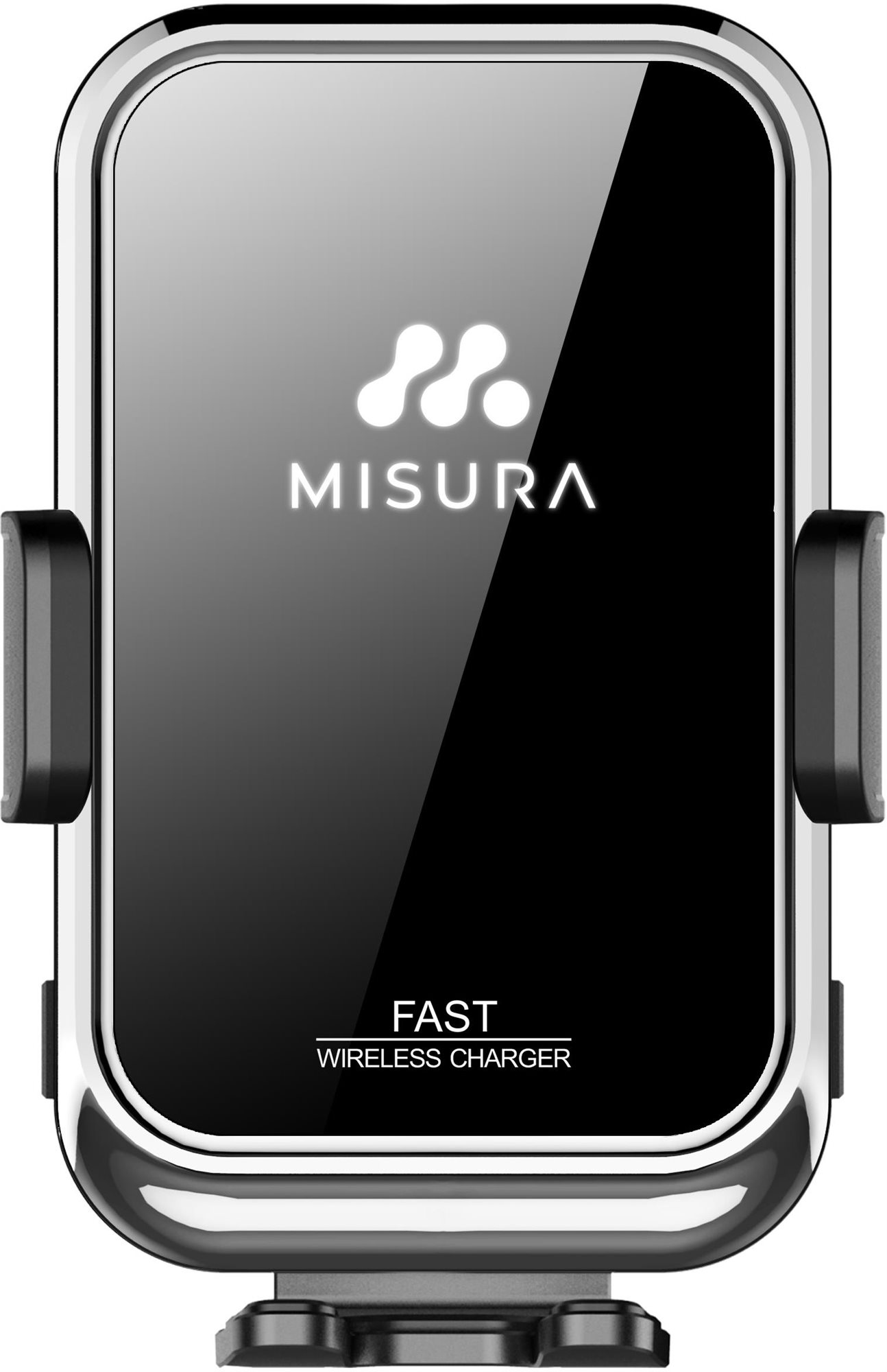 Telefontartó Misura MA04 - Autós telefontartó vezeték nélküli QI.03 töltéssel SILVER