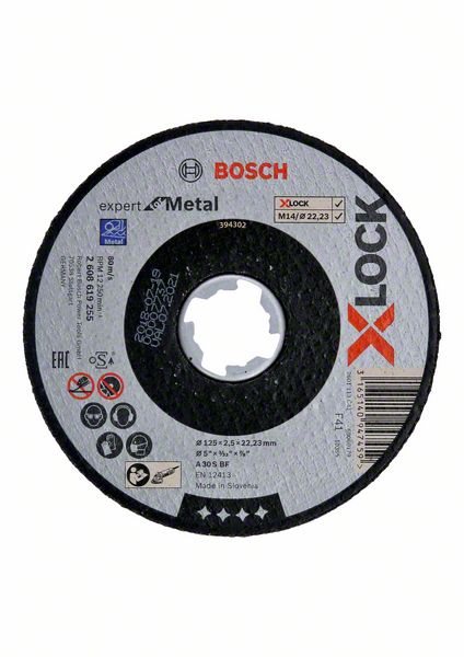 Vágótárcsa BOSCH X-LOCK Expert for Metal Lapos vágótárcsa
