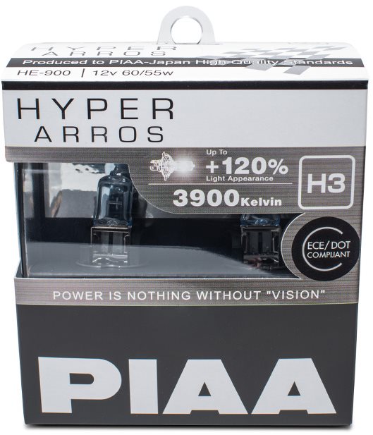 Autóizzó PIAA Hyper Arros 3900K H3 + 120% növelt fényerő