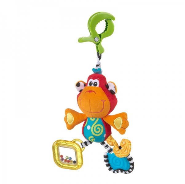 Babakocsira rögzíthető játék Playgro lógó majom