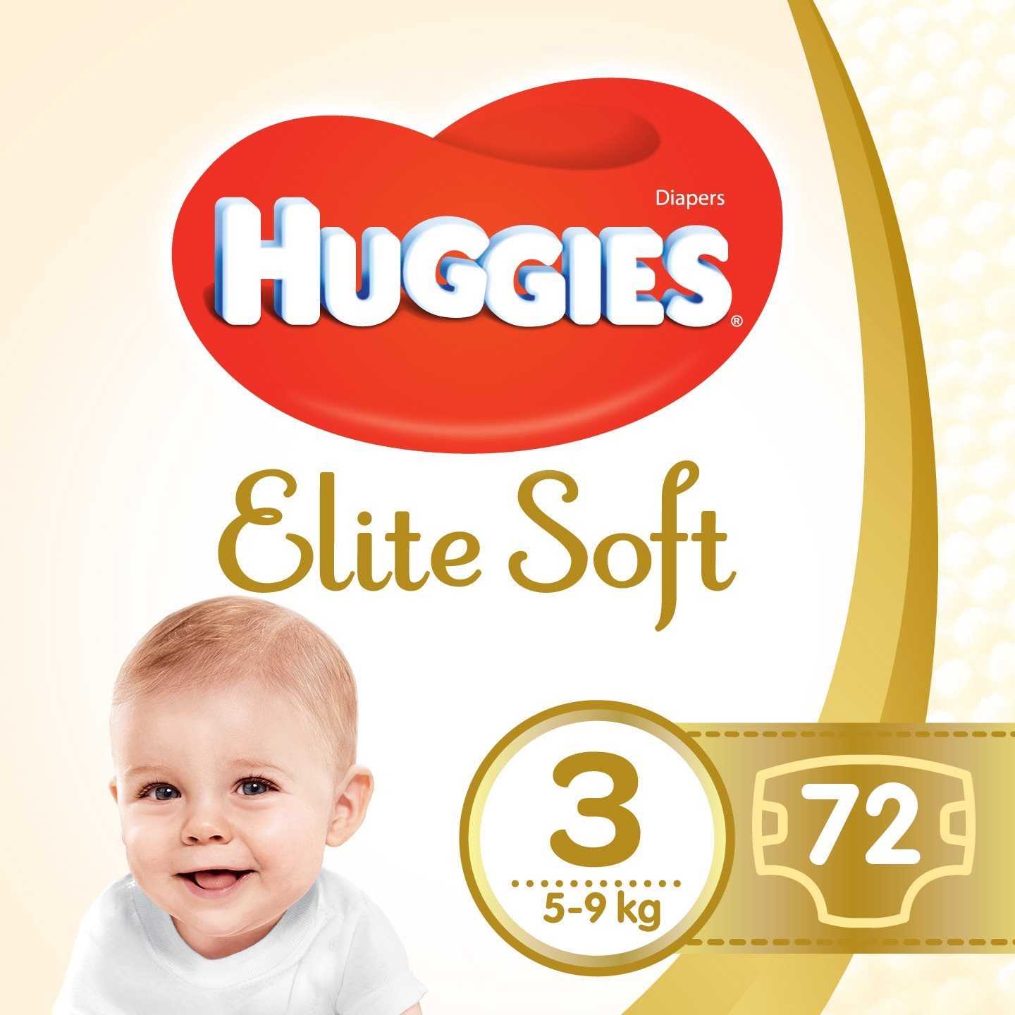 Eldobható pelenka HUGGIES Elite Soft 3-as méret (72 db)