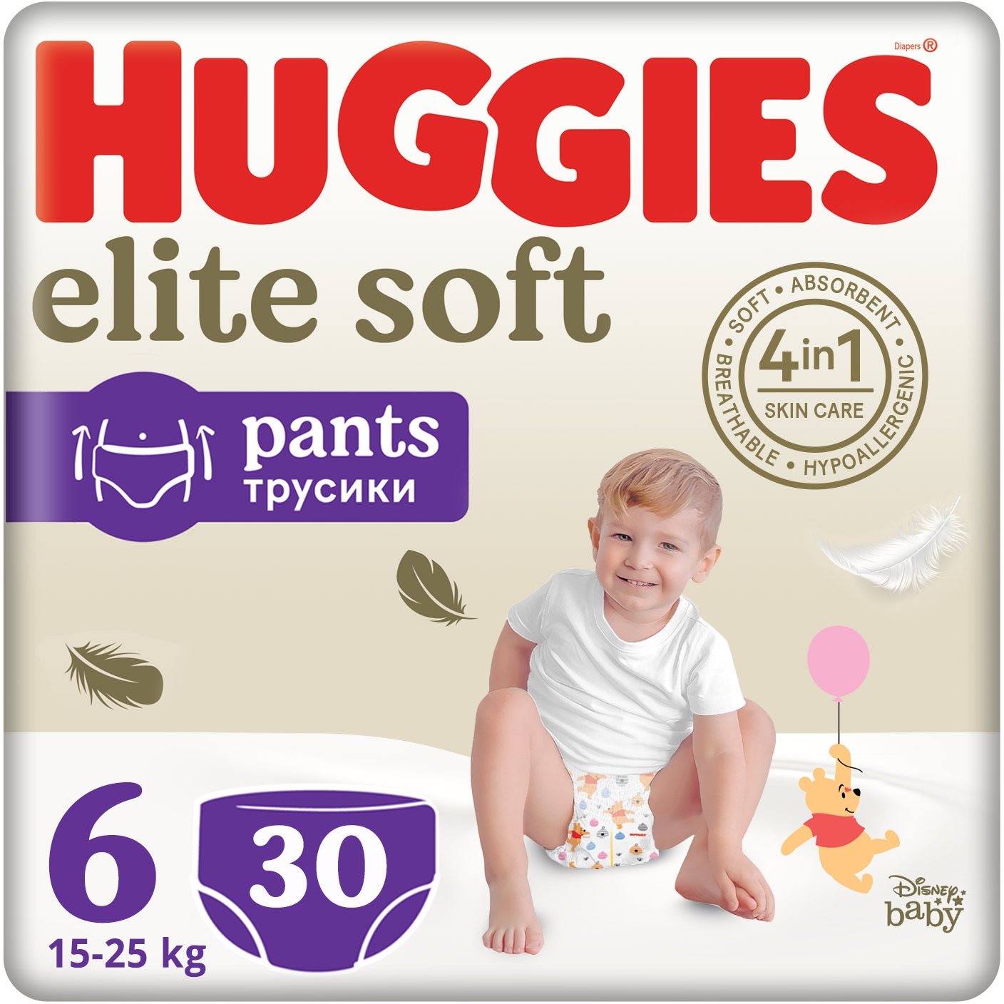 Eldobható pelenka HUGGIES Elite Soft Pants 6-os méret (30 db)