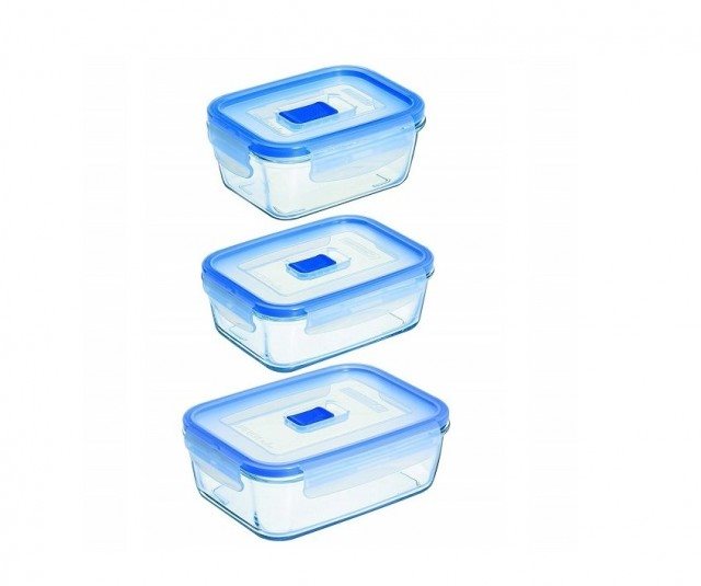 Ételtároló doboz szett Luminarc PURE BOX ACTIVE 3 darabos dobozkészlet