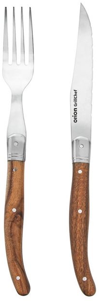 Evőeszközkészlet Steak szett kés + rozsdamentes acél / fa villa
