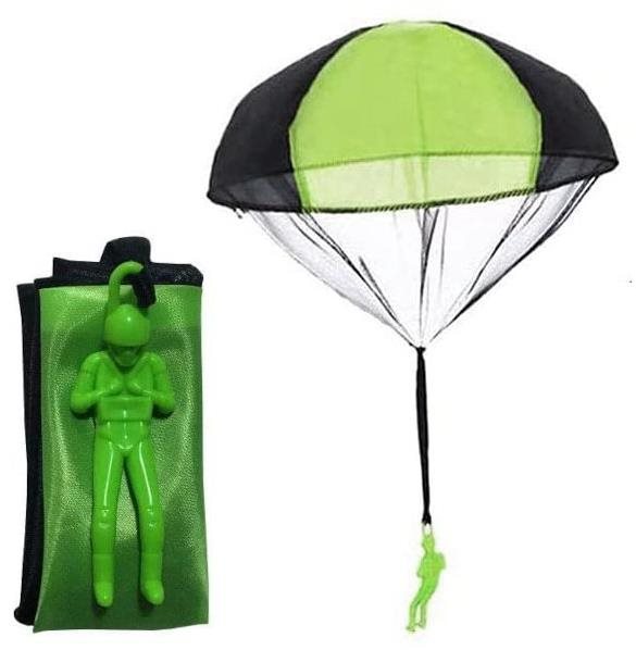 Figura Ejtőernyős ejtőernyővel - zöld