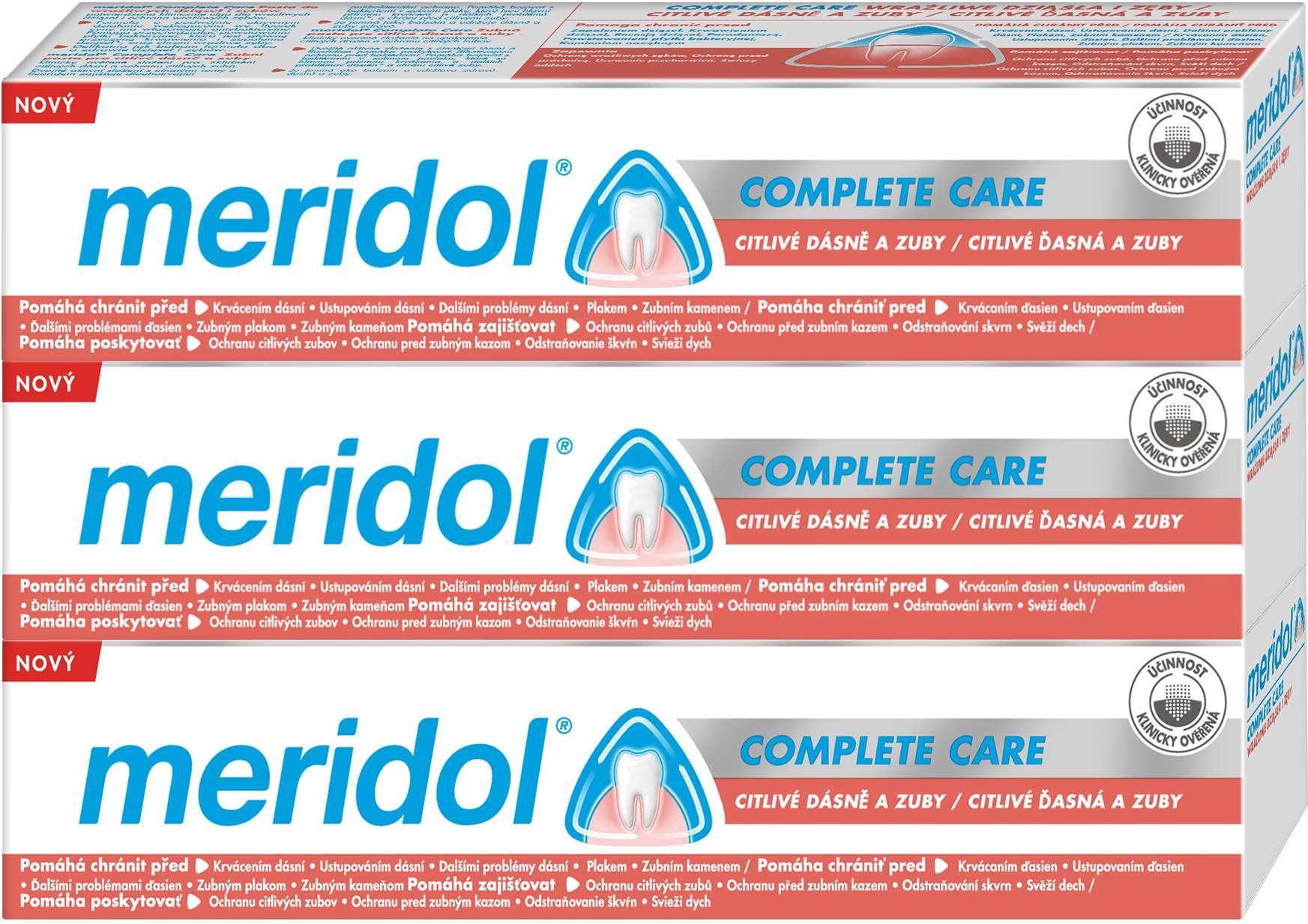 Fogkrém MERIDOL Complete Care 3x 75 ml