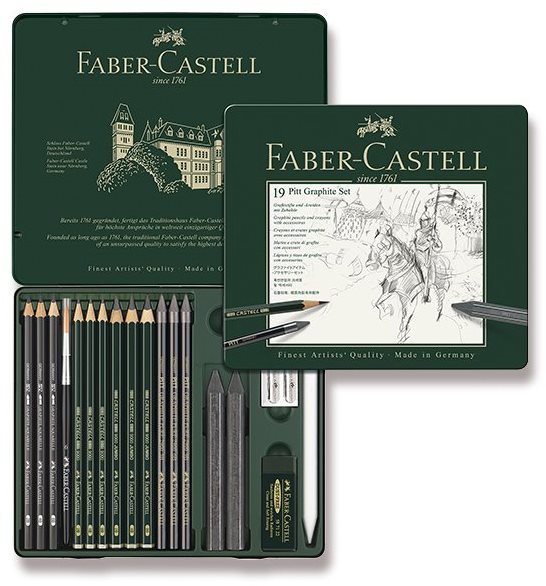 Grafit ceruza Faber-Castell Pitt Graphite grafit ceruzák fémdobozban