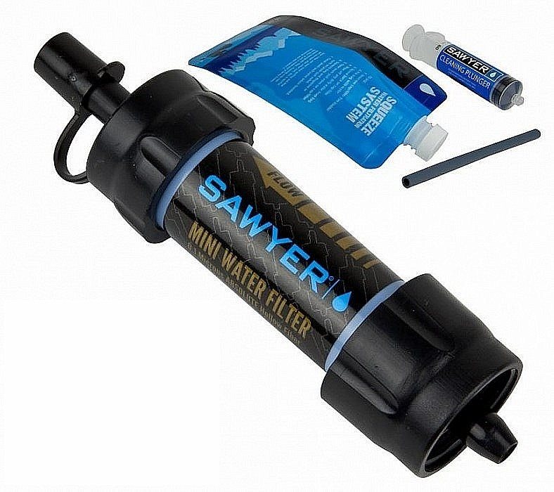 Hordozható víztisztító Sawyer Mini Filter - fekete