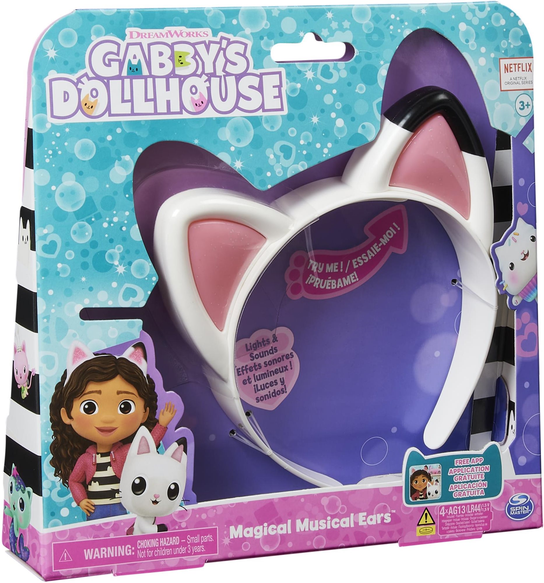 Jelmez kiegészítő Gabby babaháza Dollhouse játszó macskafülek