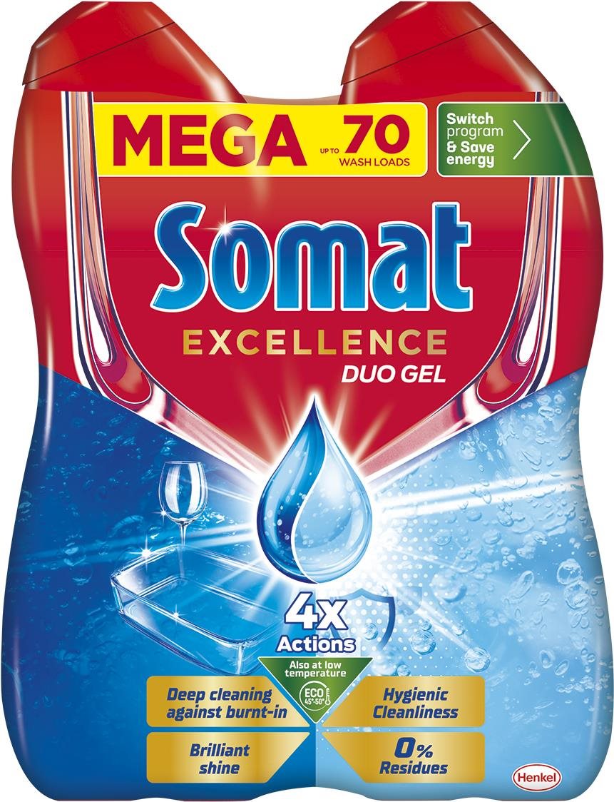 Mosogatógép gél SOMAT Excellence Duo A higiénikus tisztaságért 70 adag