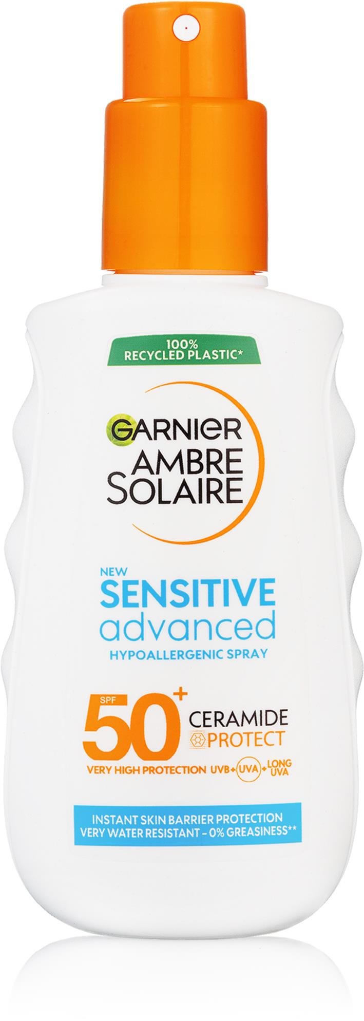 Napozó spray GARNIER Ambre Solaire Sensitive Advanced Spray SPF 50+ 150 ml