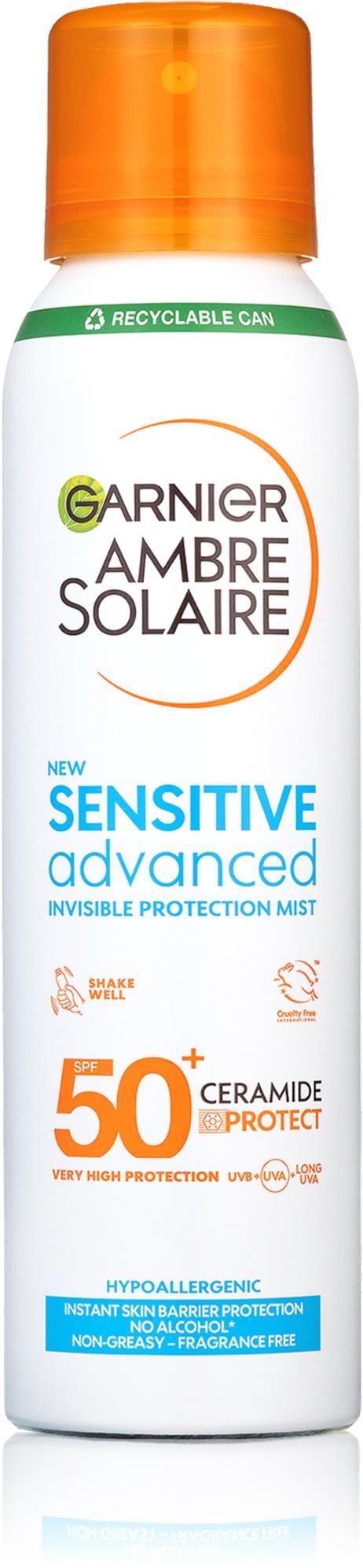 Napozó spray GARNIER Ambre Solaire Sensitive Advanced Spray SPF 50+ 150 ml