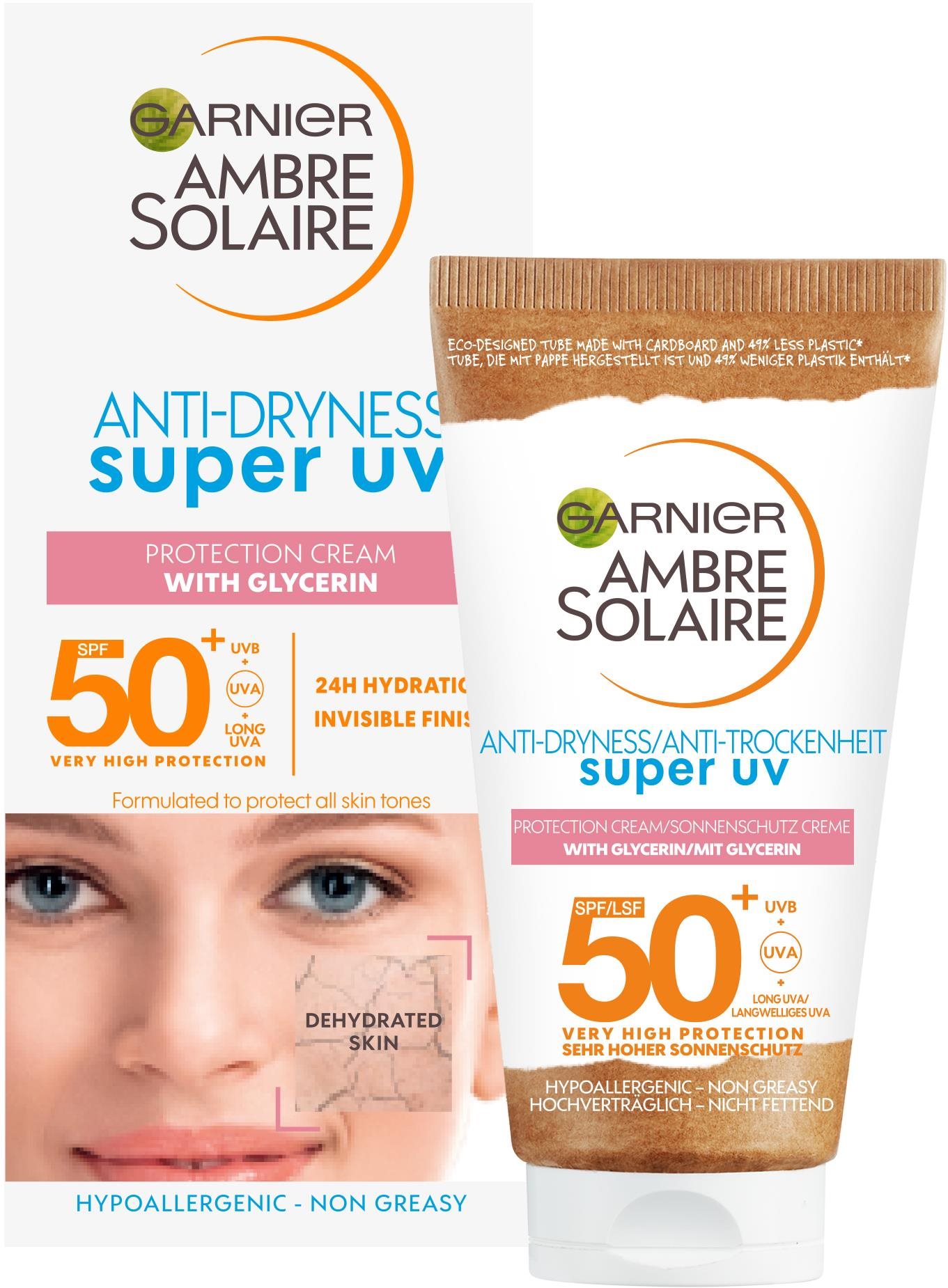 Napozókrém GARNIER Ambre Solaire Sensitive Advanced Face UV Cream SPF50+ 50 ml