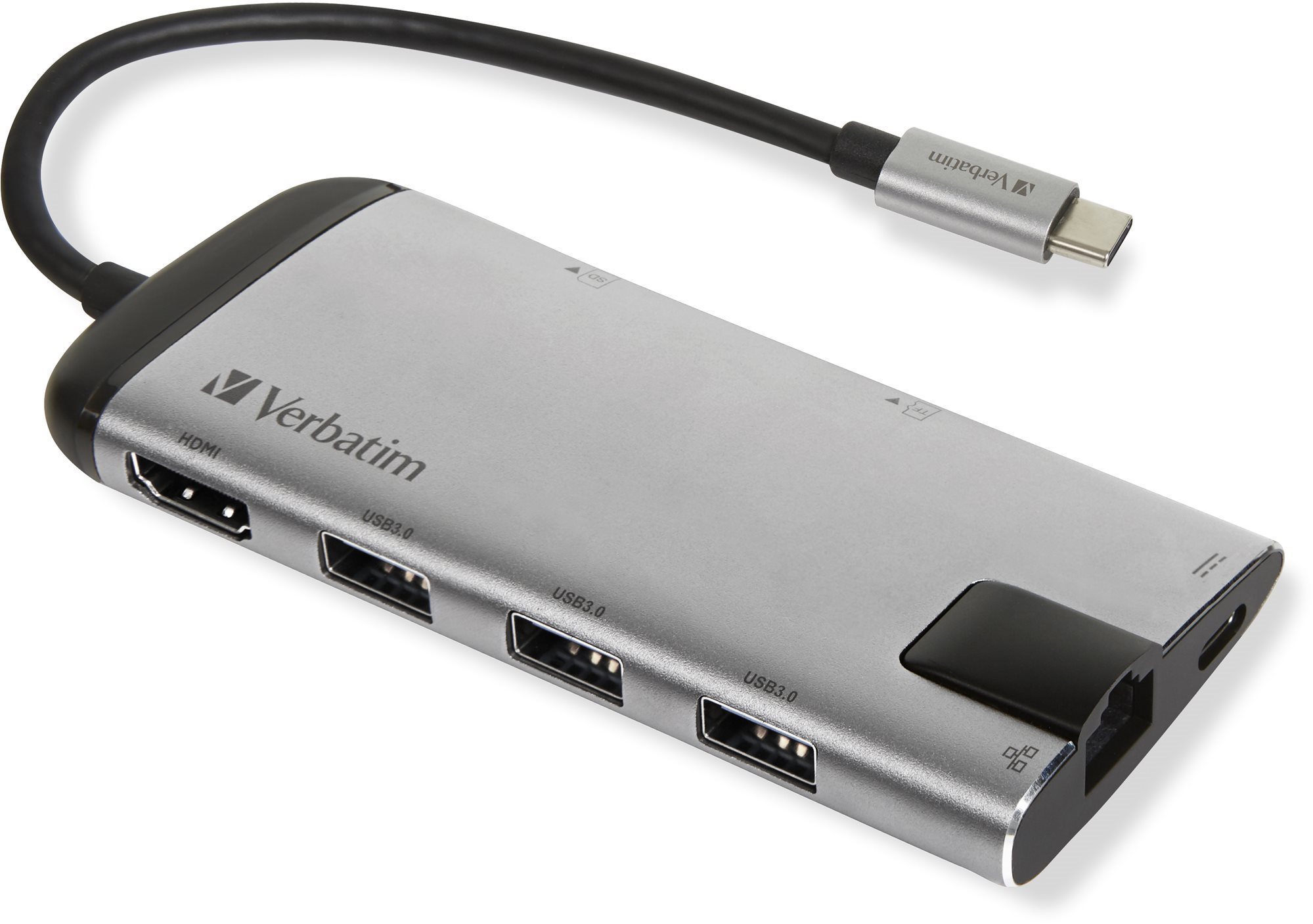 Port replikátor VERBATIM USB-C Multiport HUB USB 3.1 GEN 1/ 3x USB  3.0/ HDMI/ SDHC/ microSDHC/ RJ45