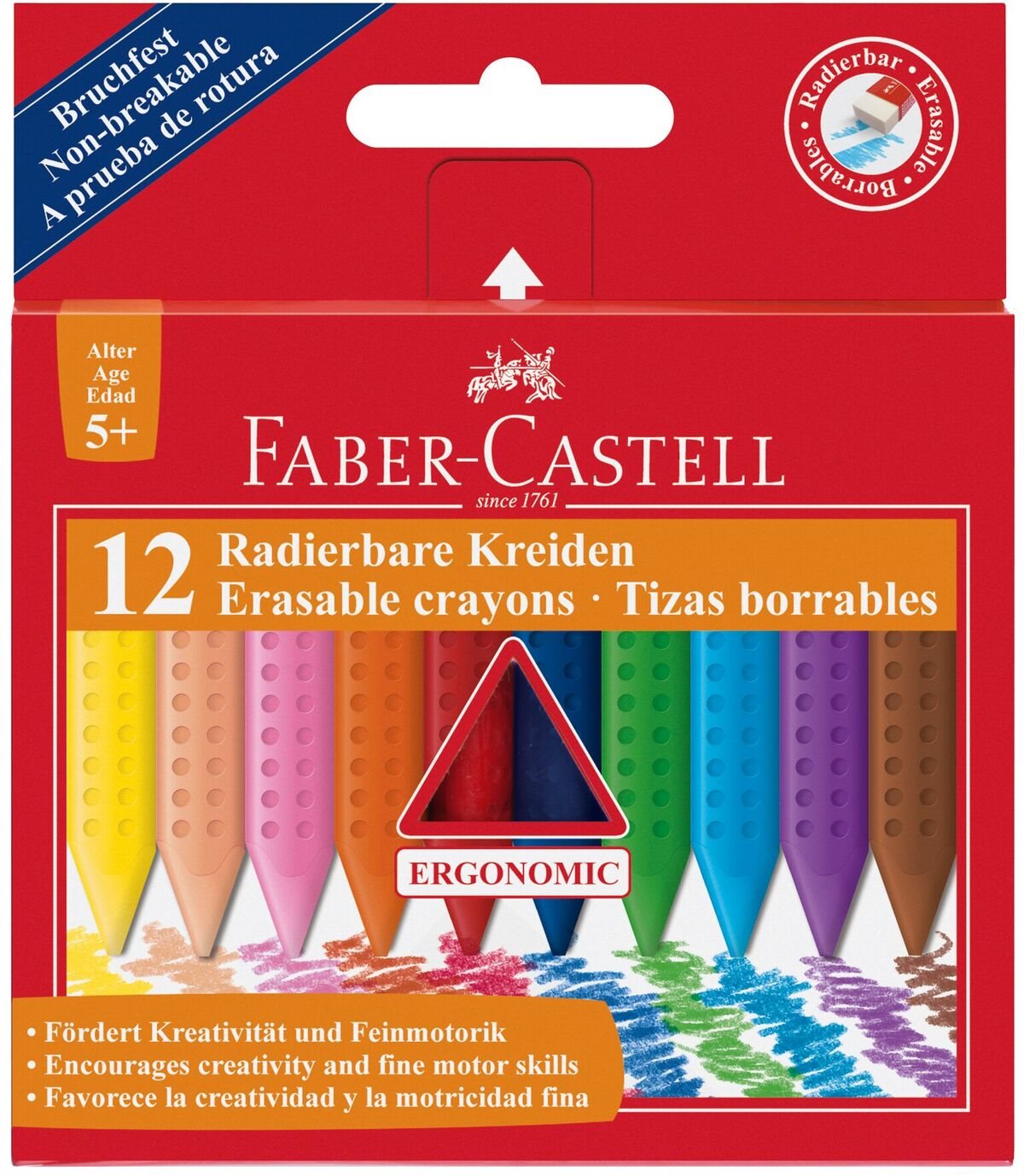 Színes ceruza Faber-Castell Plastic Colour Grip pasztellkréták