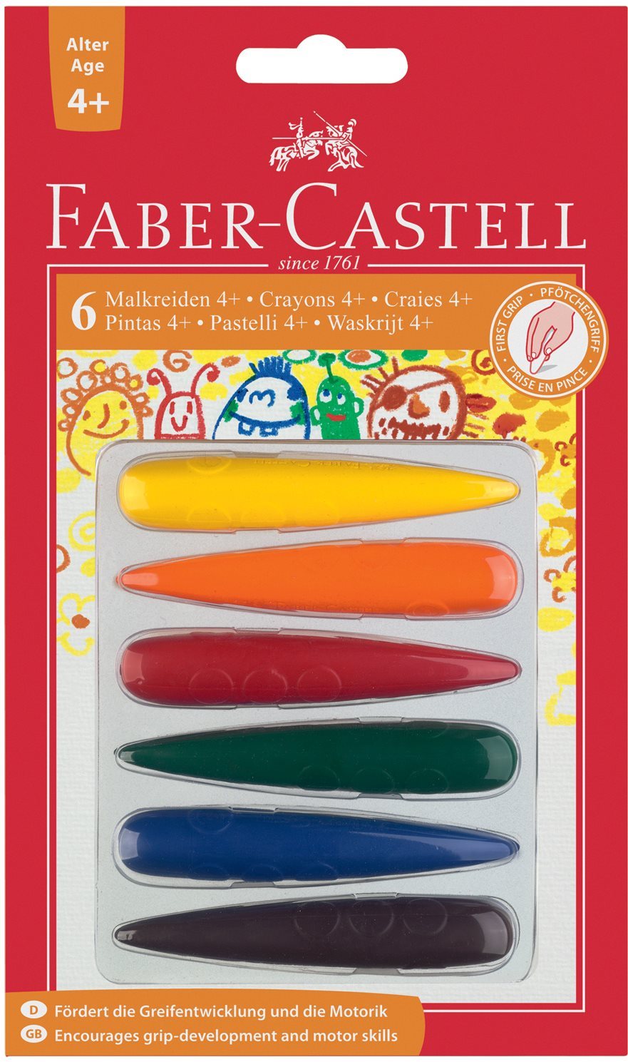 Színes ceruza Faber-Castell marokba fogható műanyag ceruzák tenyérbe