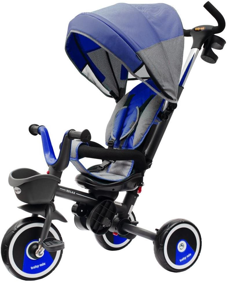 Tricikli BABY MIX Gyerek tricikli 5 az 1-ben Relax 360° kék