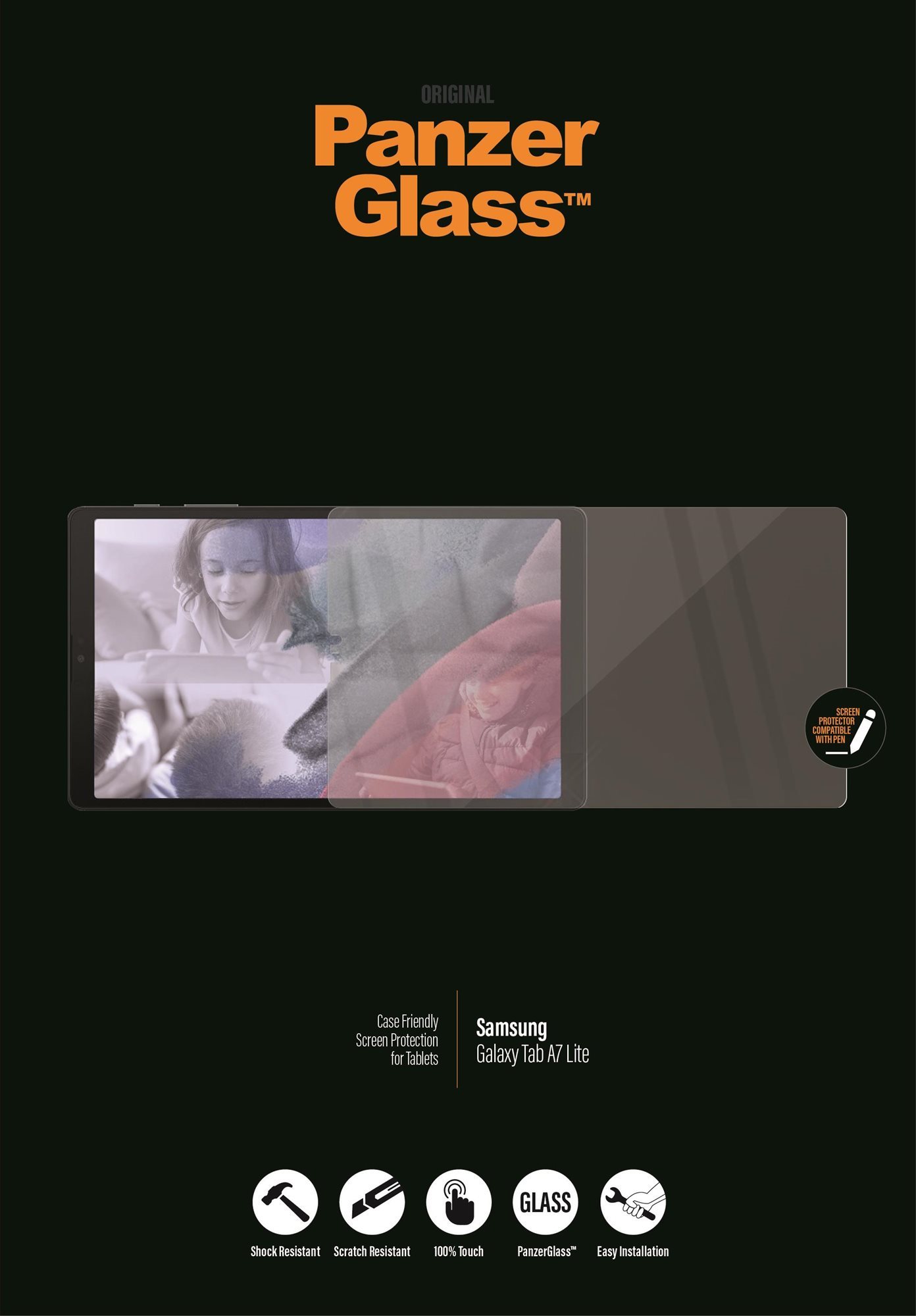 Üvegfólia PanzerGlass Edge-to-Edge a Samsung Galaxy Tab A7 Lite készülékhez