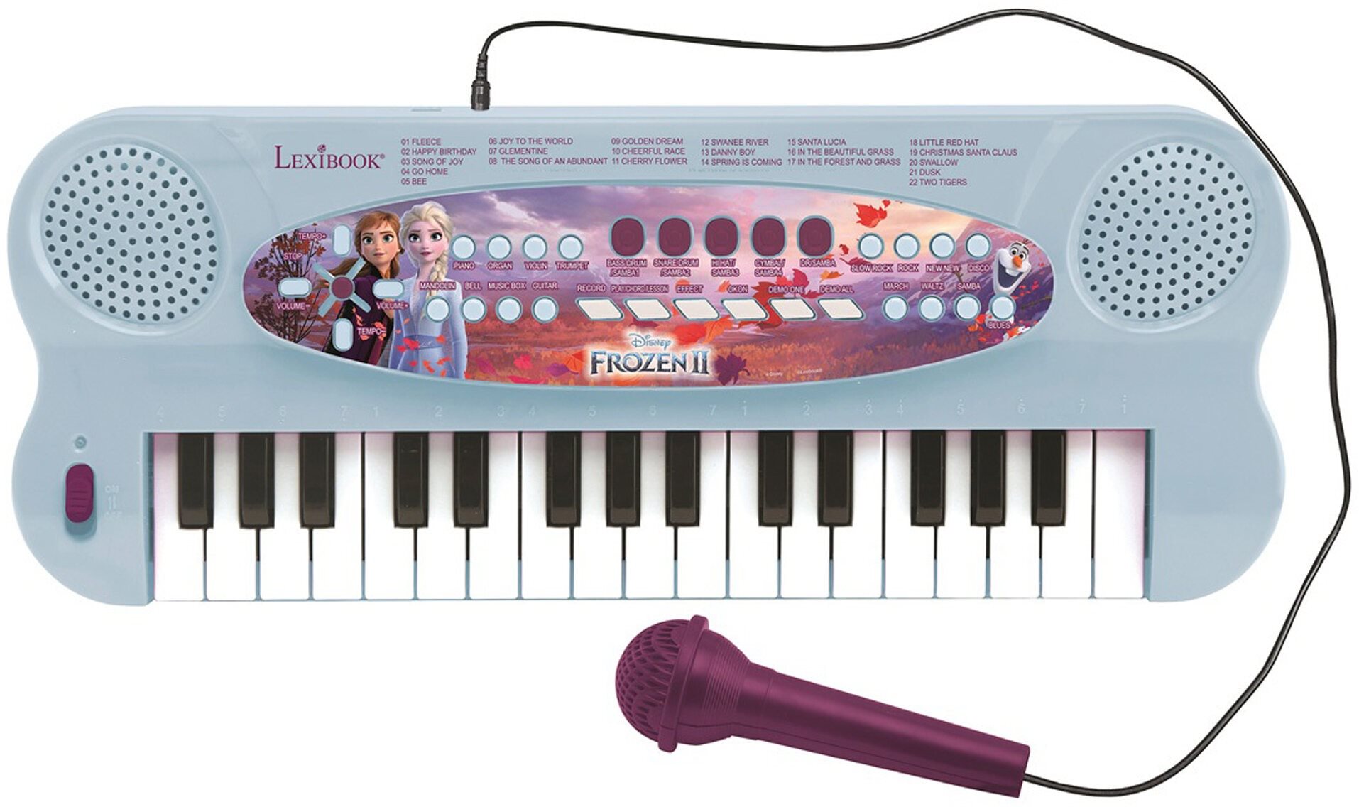 Zenélő játék Lexibook Jégvarázs Elektromos zongora mikrofonnal (32 billentyű)
