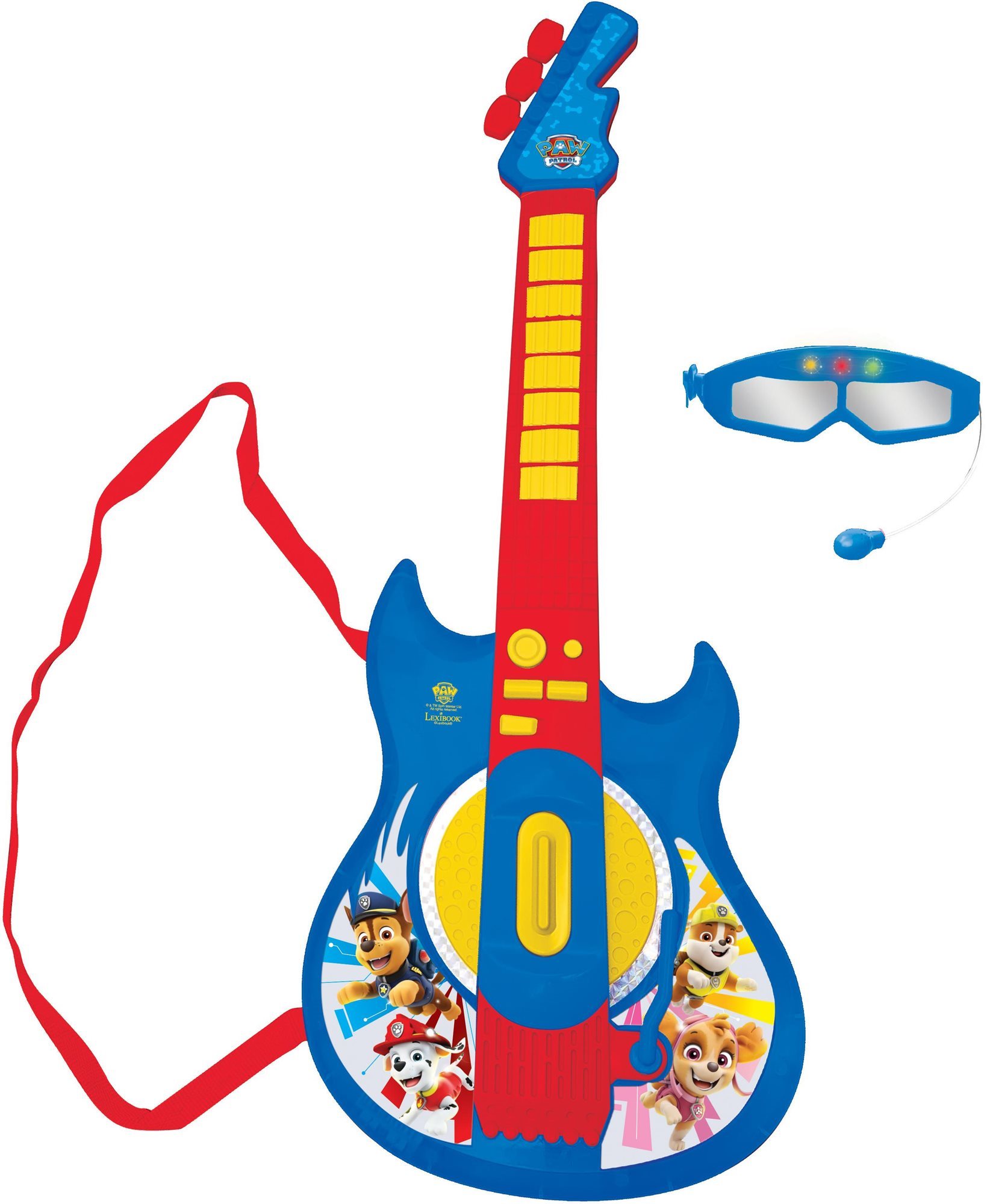 Zenélő játék Lexibook Mancs őrjárat Elektronikus világító gitár szemüveg alakú mikrofonnal