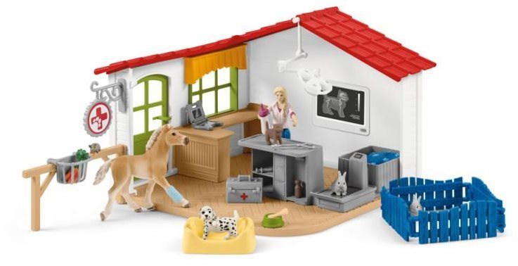 Figura kiegészítő Schleich Állatorvosi rendelő háziállatokkal 42502