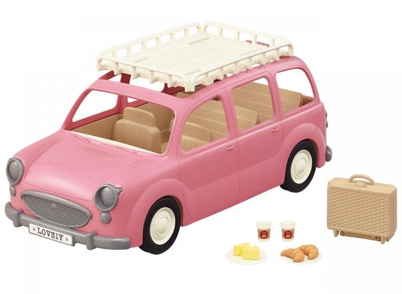 Figura kiegészítő Sylvanian families Családi autó - rózsaszín Van