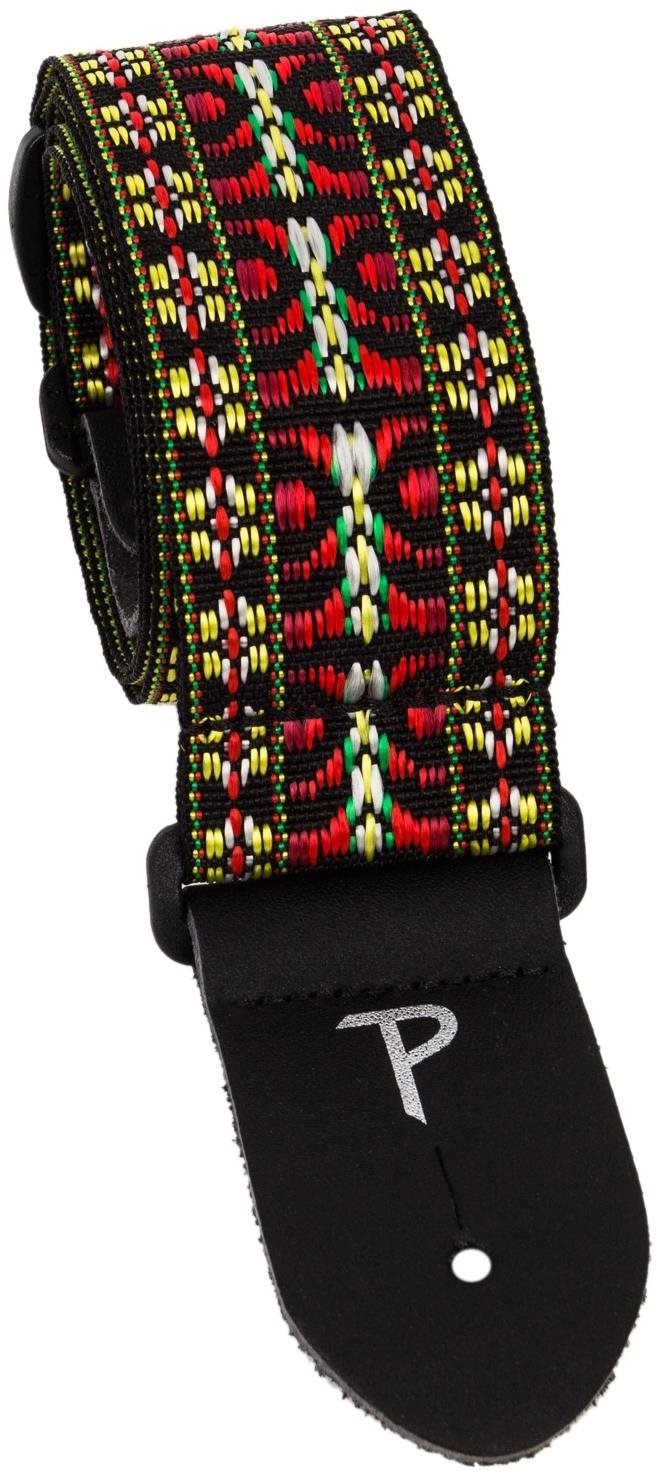 Gitár heveder PERRIS LEATHERS 288 Poly Pro Red Green Yellow Hootenanny