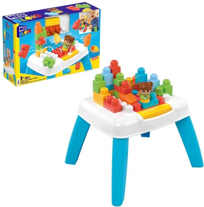 Játékkocka gyerekeknek Mega Bloks Kocka építő és szétdobáló asztalka