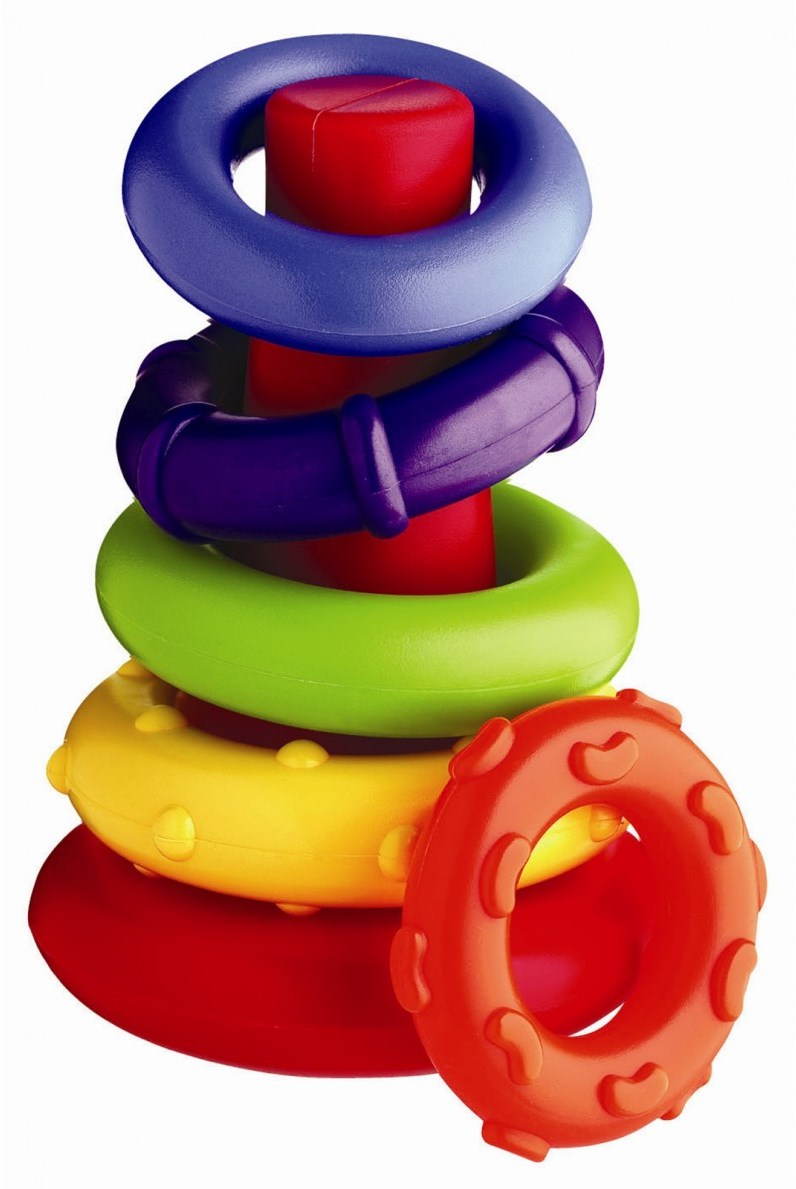Karika toronyépítő Playgro Műanyag gyűrűpiramis