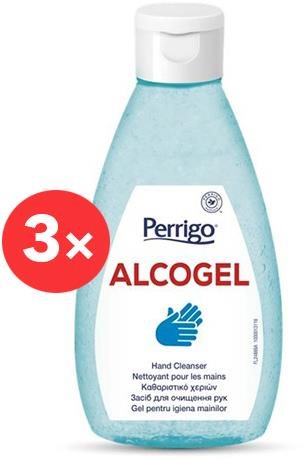 Kézfertőtlenítő gél PERRIGO Alcogel Hand Cleanser 3 × 200 ml
