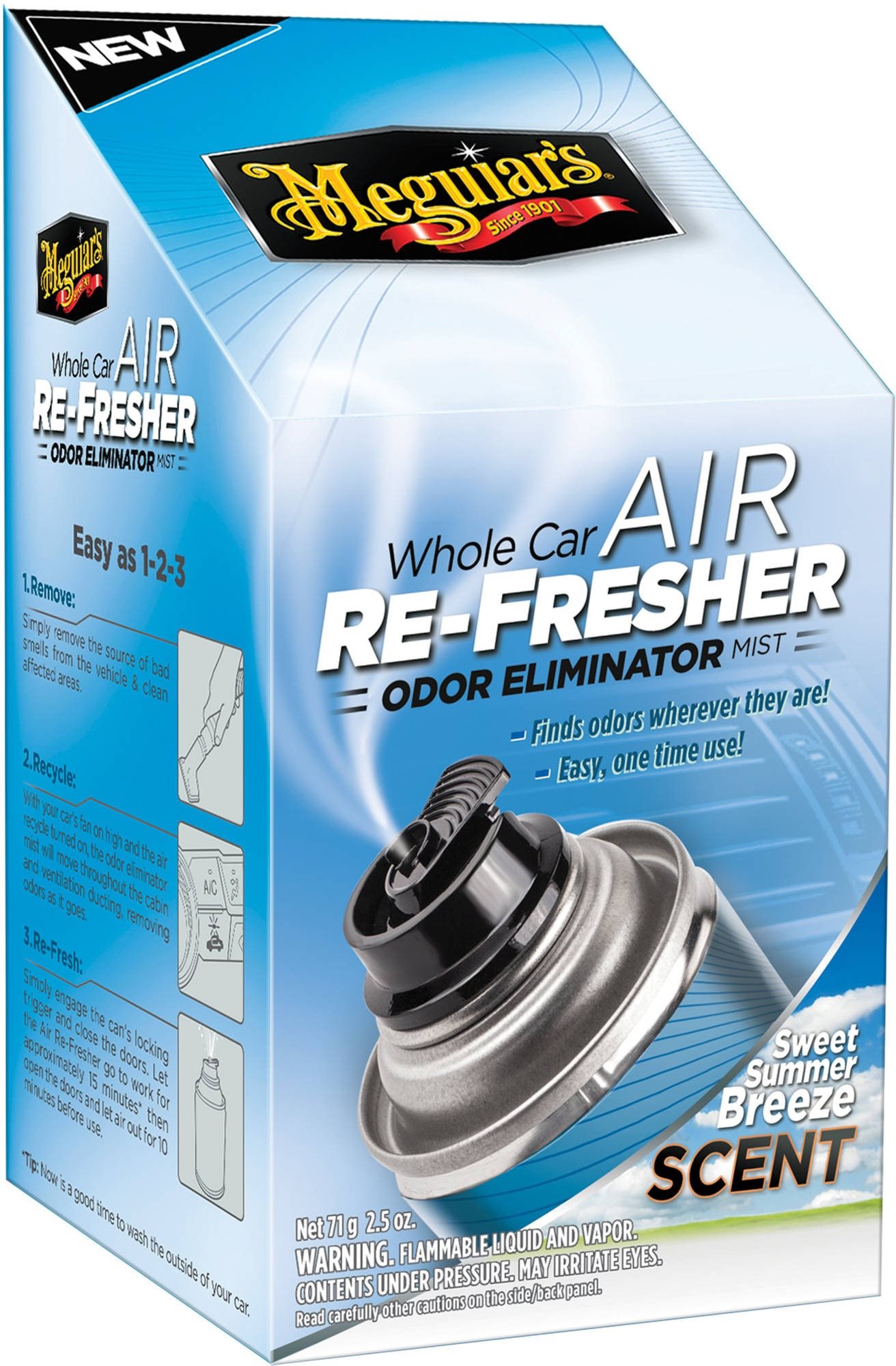Légkondicionáló tisztító Meguiar's Air Re-Fresher Odor Eliminator - Summer Breeze Scent 71g