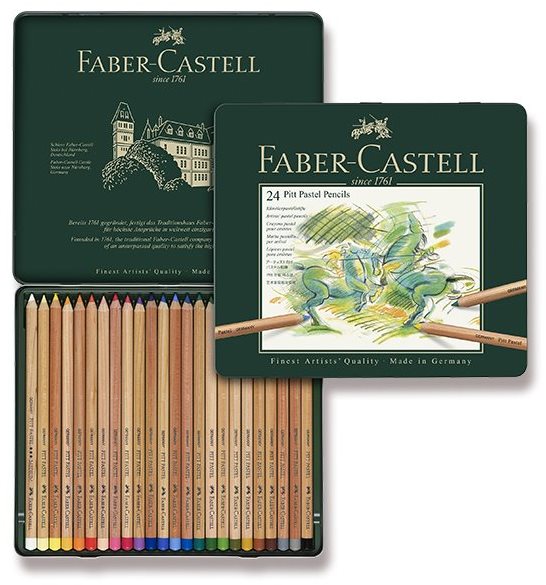 Színes ceruza Faber-Castell Pitt Pastell zsírkréták bádogdobozban