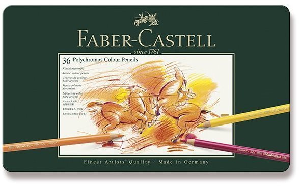 Színes ceruza Faber-Castell Polychromos színesek bádog dobozban