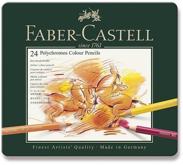 Színes ceruza Faber-Castell Polychromos zsírkréták bádogdobozban