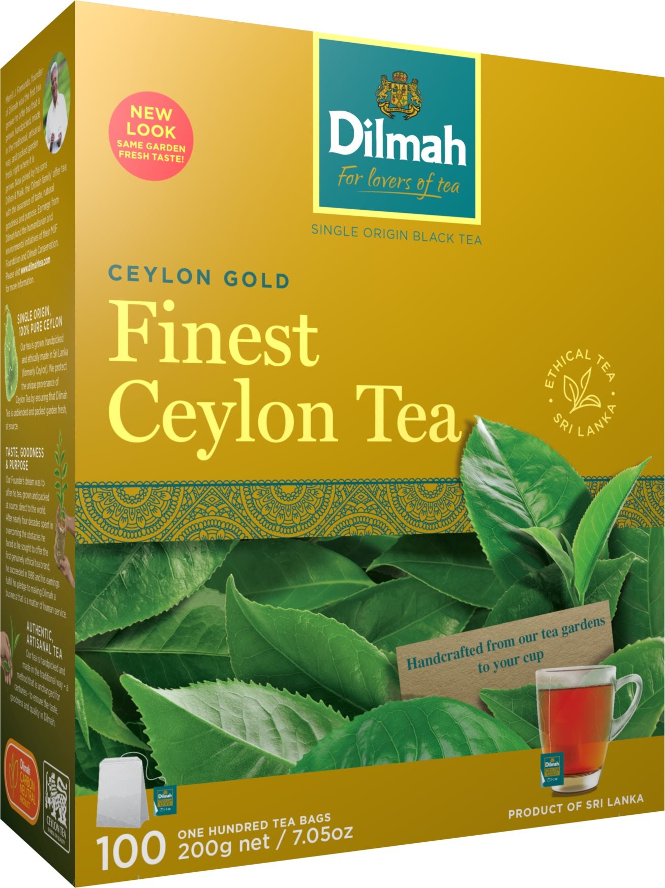 Tea Dilmah Ceylon Gold Fekete 100x 2g