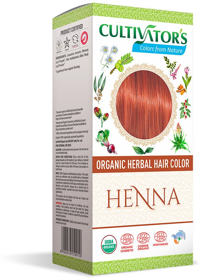Természetes hajfesték CULTIVATOR Natural 19 Henna (4x 25 g)