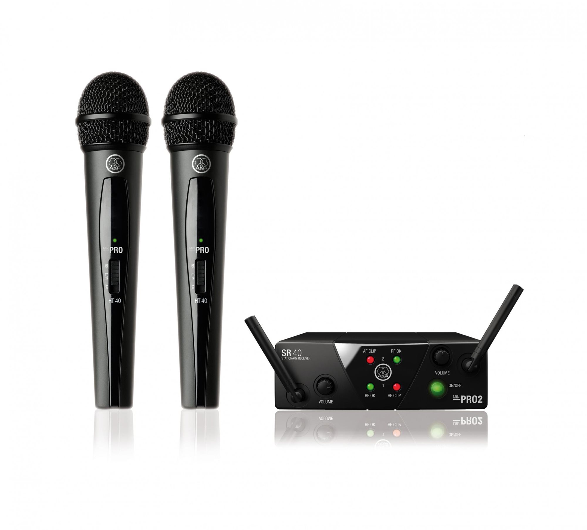 Vezeték nélküli mikrofon szett AKG WMS40 MINI2 VOCAL SET DUAL US25AC