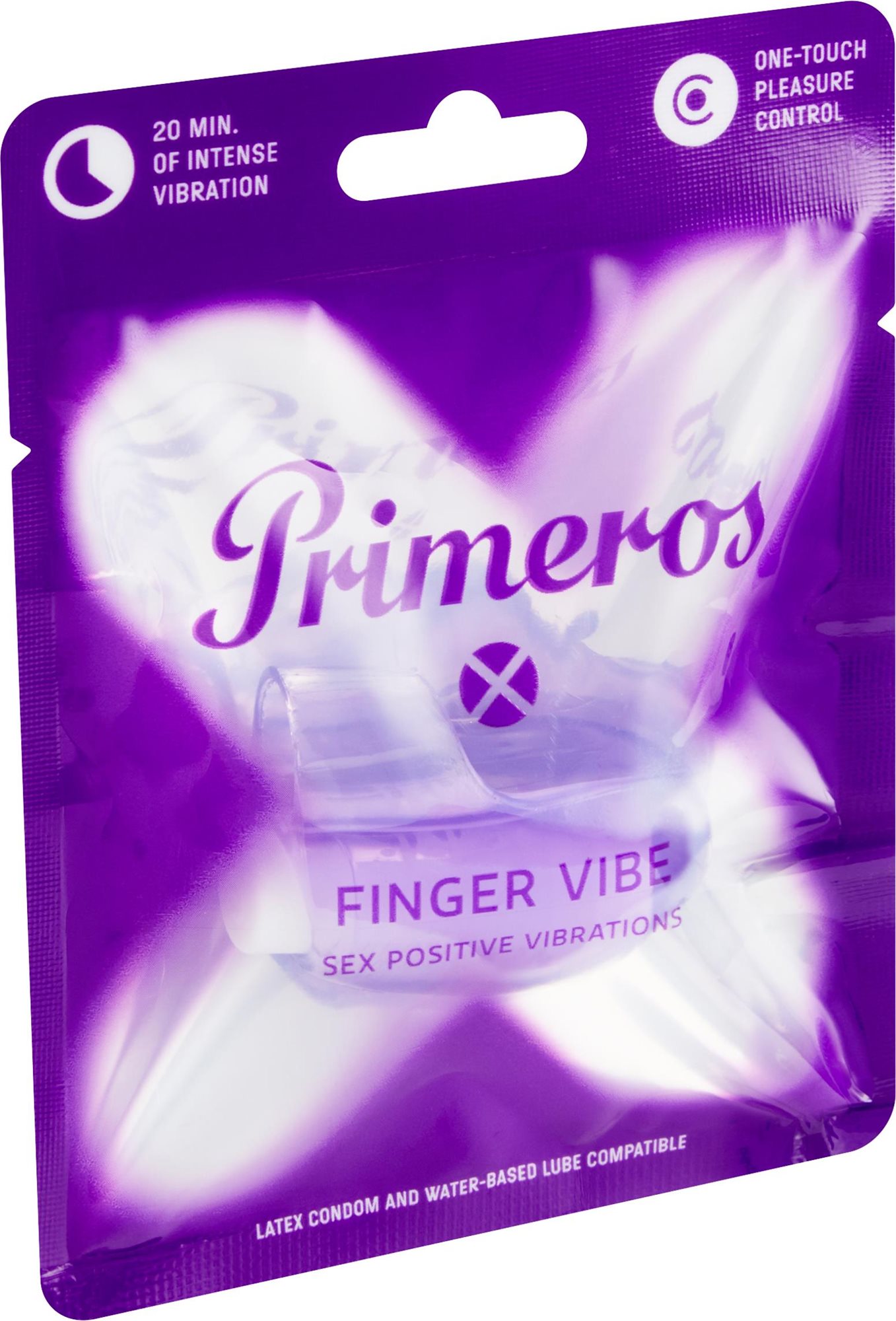 Vibrációs gyűrű PRIMEROS Finger Vibe gyűszű 20 perc intenzív vibrációért