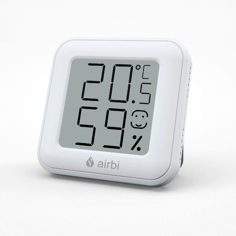 Digitális hőmérő Airbi SMILE - Szobahőmérő és páratartalom-mérő - fehér