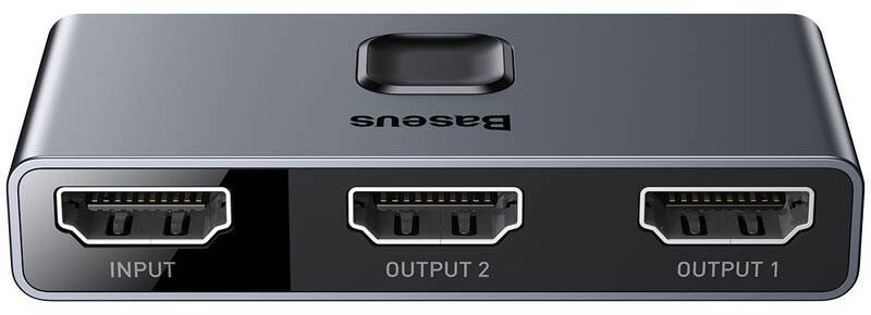 Elosztó Baseus Matrix HDMI Splitter 2 az 1-ben / 1 a 2-ben Grey
