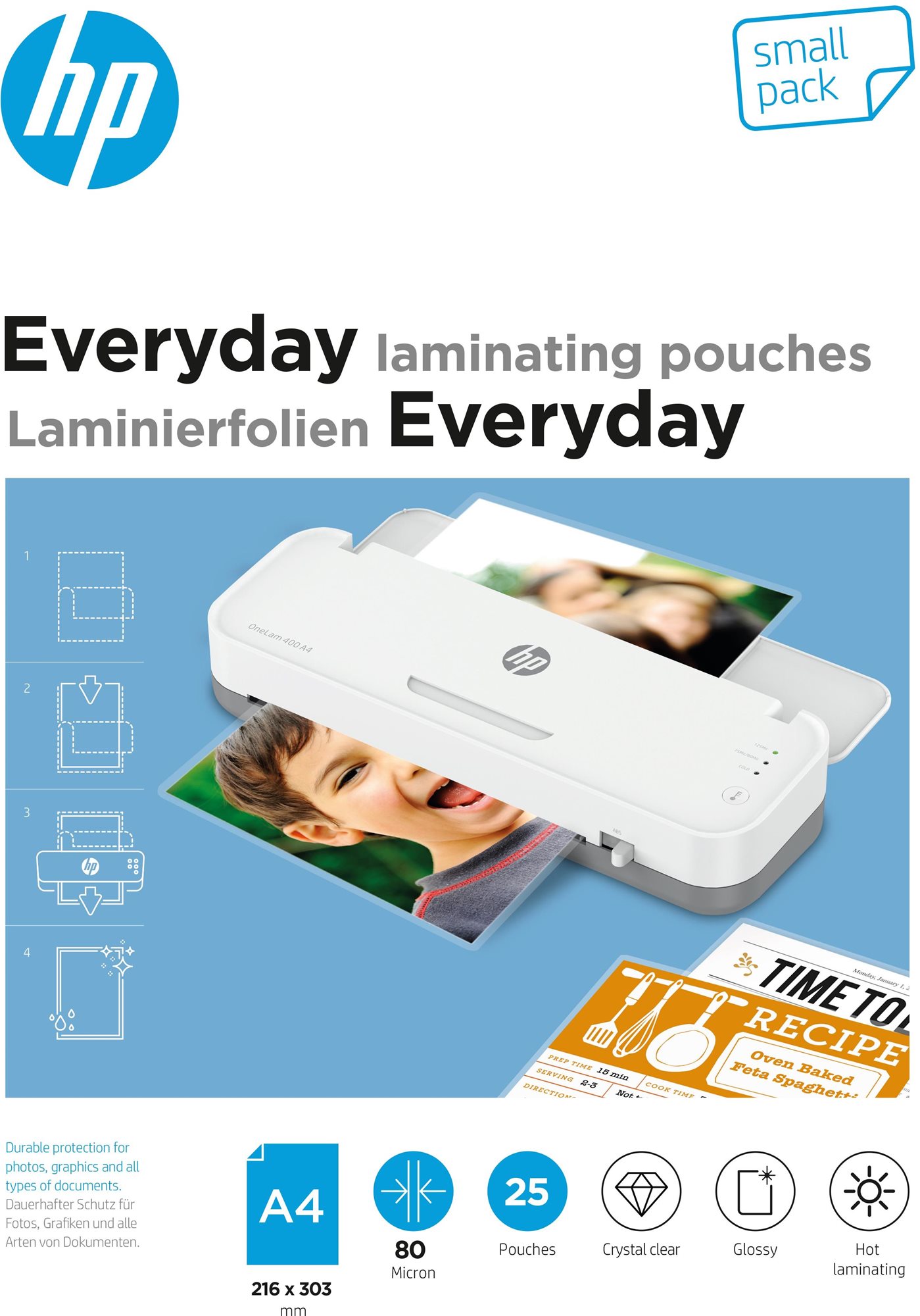 Lamináló fólia HP Everyday A4 80 Micron Small Pack
