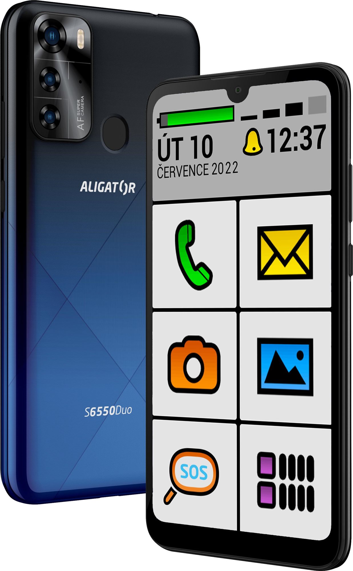 Mobiltelefon Mobiltelefon ALIGATOR S6550 SENIOR kék