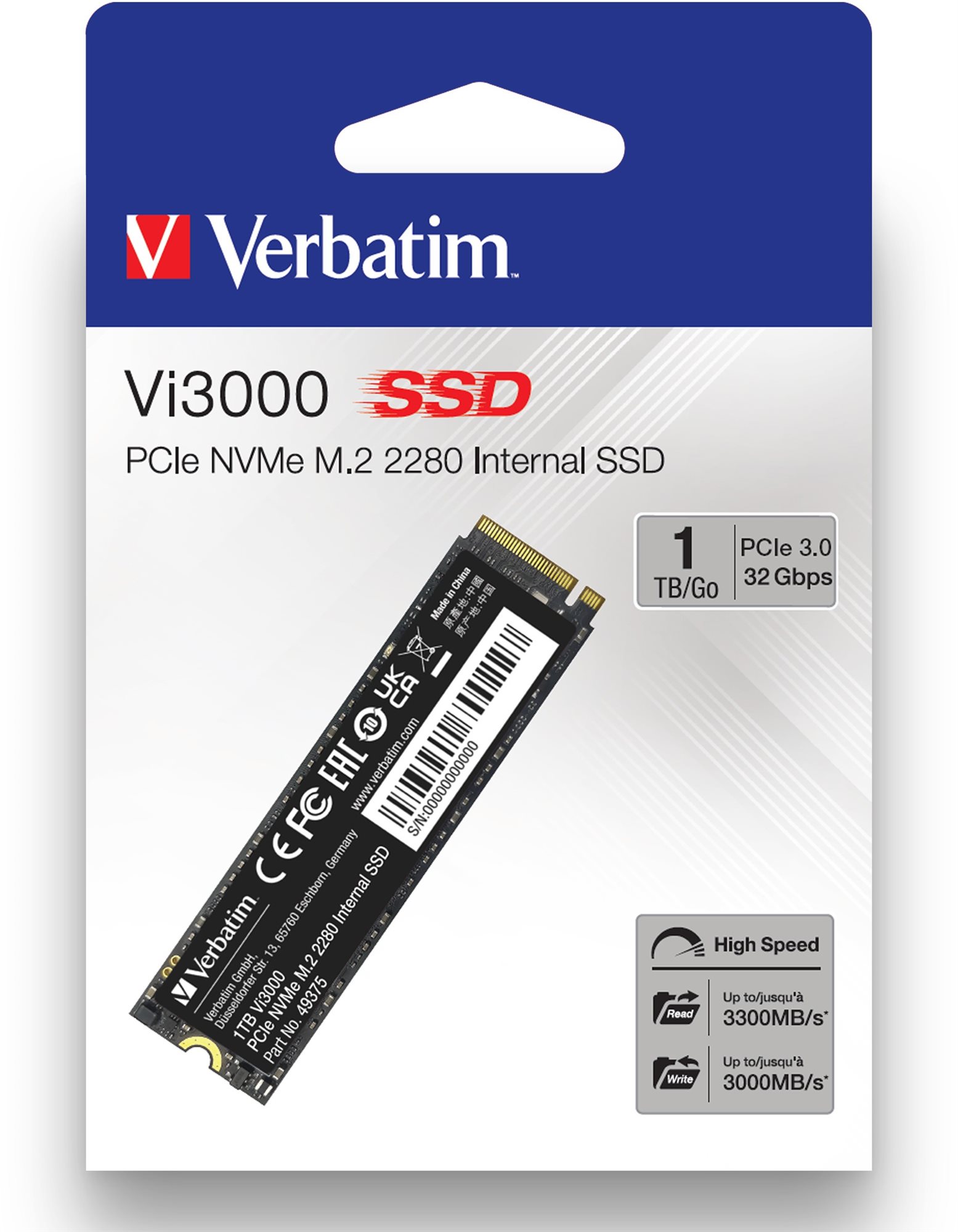 SSD meghajtó Verbatim Vi3000 1TB