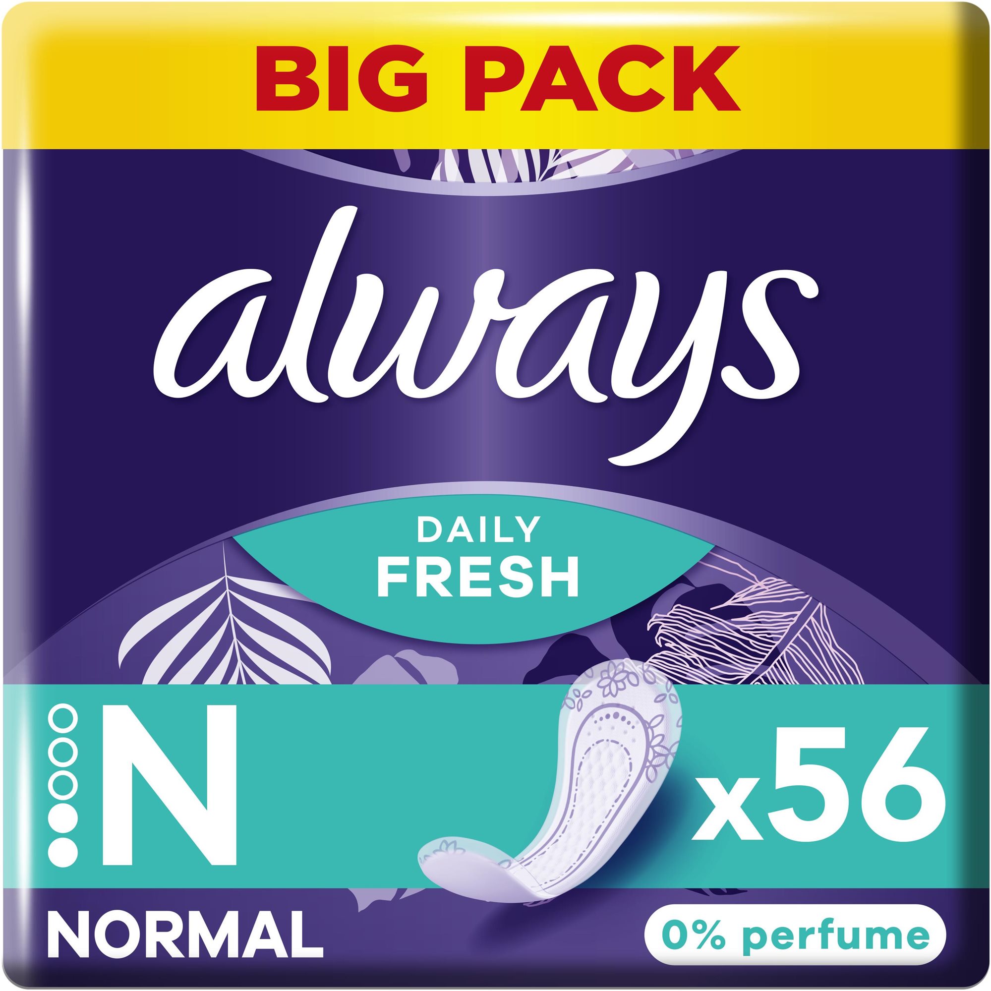 Egészségügyi betét ALWAYS Daily Fresh Normal 0% illatanyag 56 db
