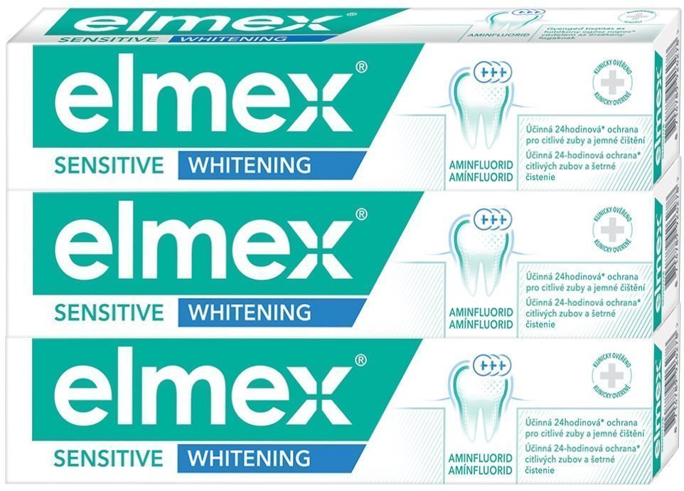 Fogkrém ELMEX Sensitive Whitening 3 x 75 ml
